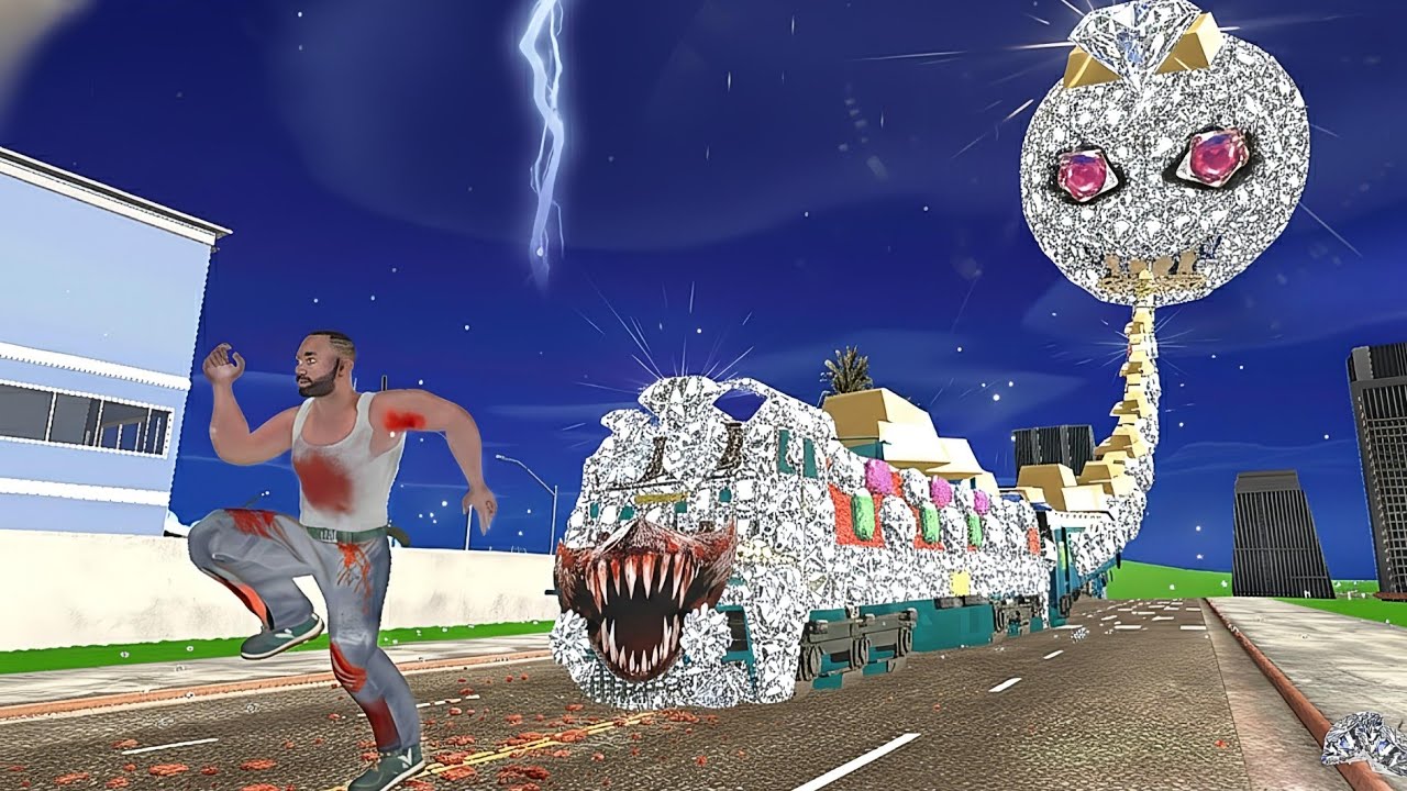 Longest Diamond Monster Moon Attack on Franklin - indian bikes driving 3d game 