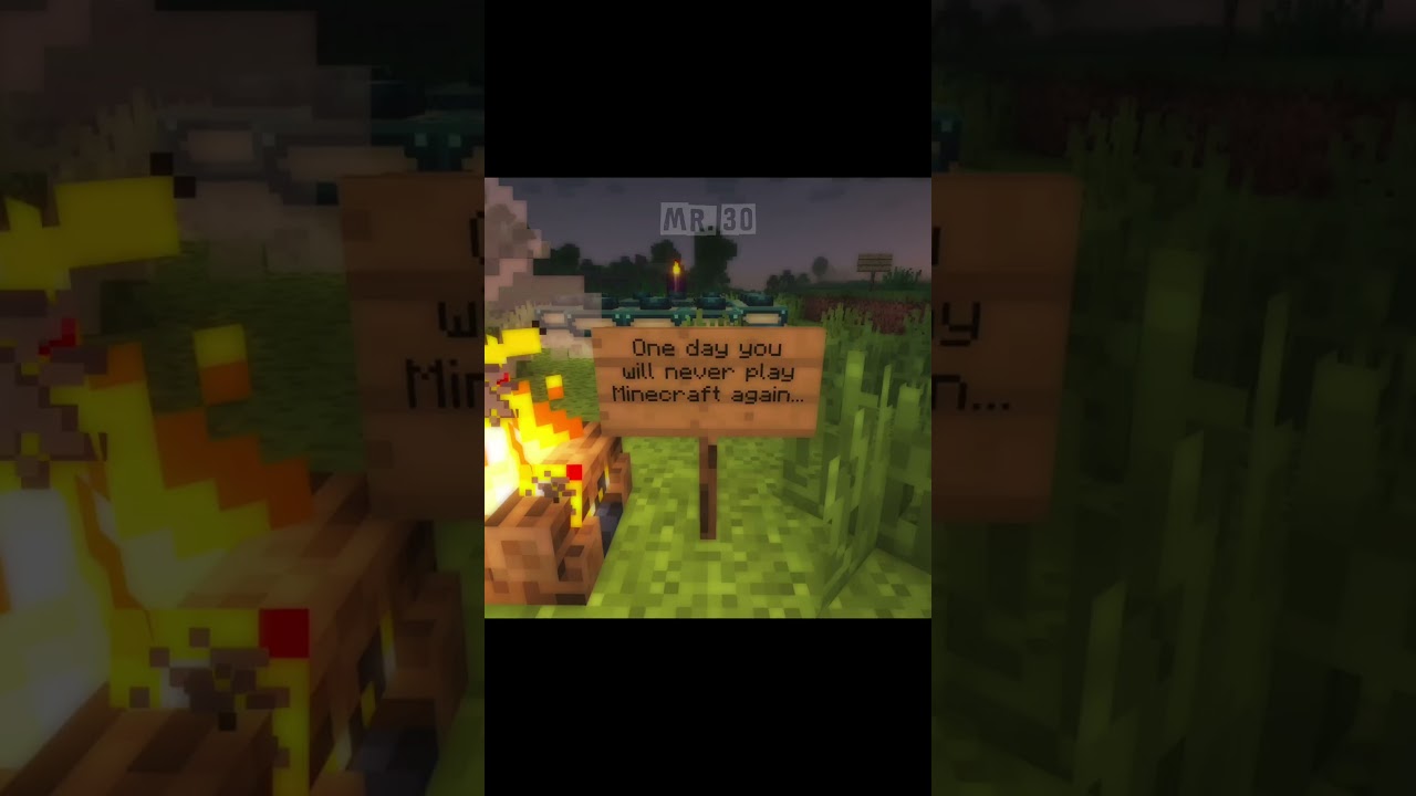 One day you will never play Minecraft again