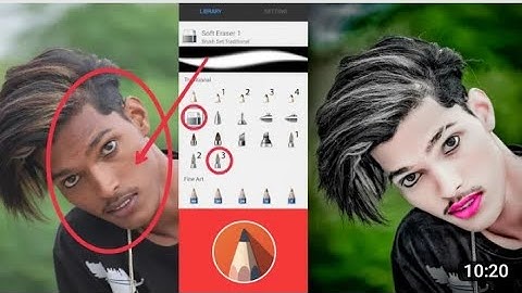 H.D.R face smooth skin white! 😱autodesk sketchbook! se full hd high quality photo editing! #viral🔥