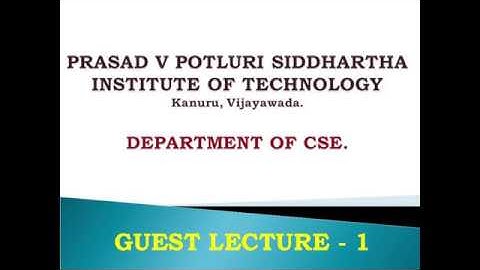 PVPSIT CSE DEPT Guest lecture 1
