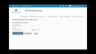 Creating Group Discussions and Dropboxes