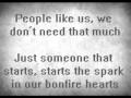 James Blunt - Bonfire Heart (Lyrics)