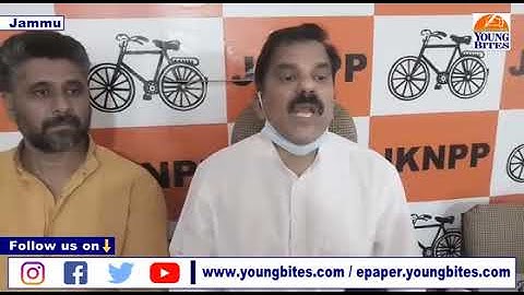 JKNPP Chairman, Harsh Dev Singh addressing press conference in Jammu