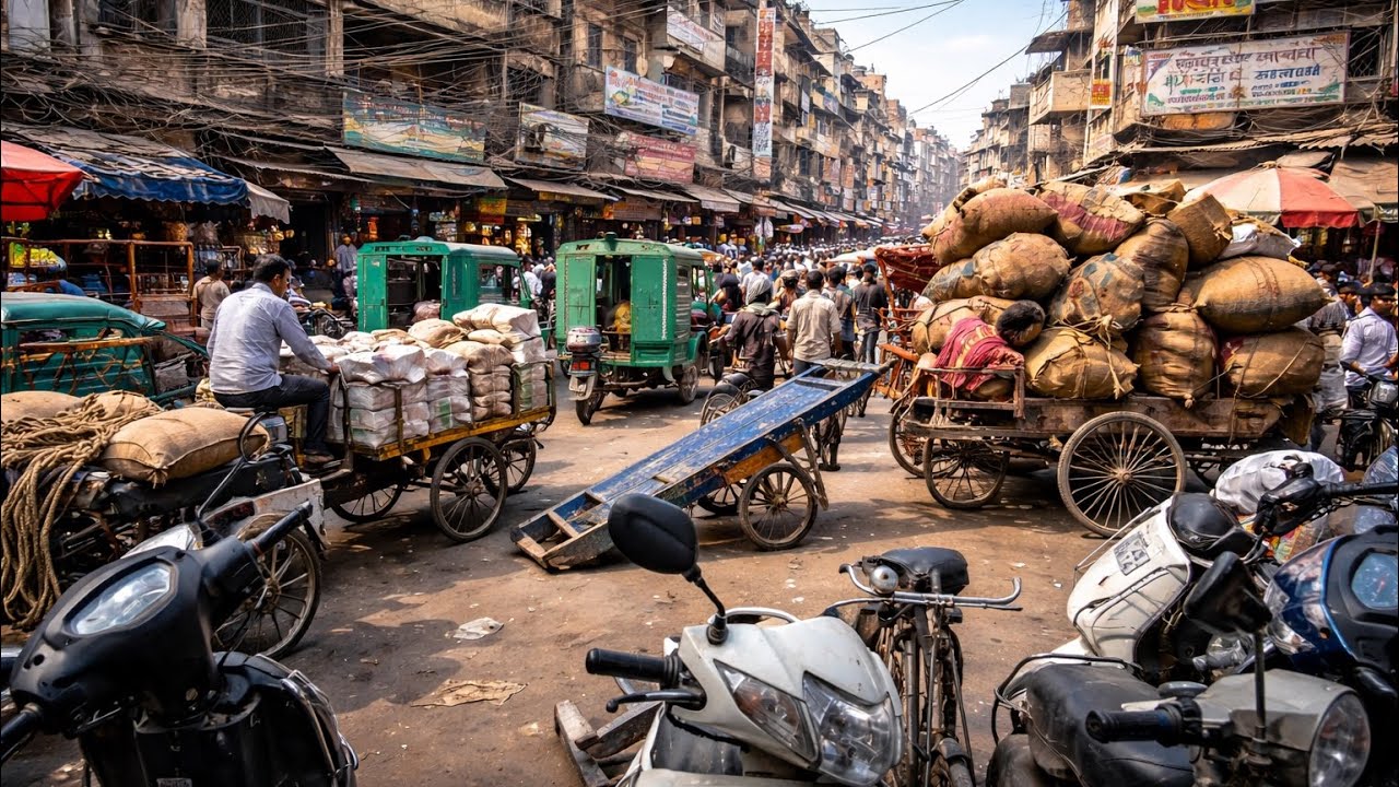 Walking in Old Delhi’s Craziest Market 🇮🇳 | You Won’t Believe This! (Part 1)