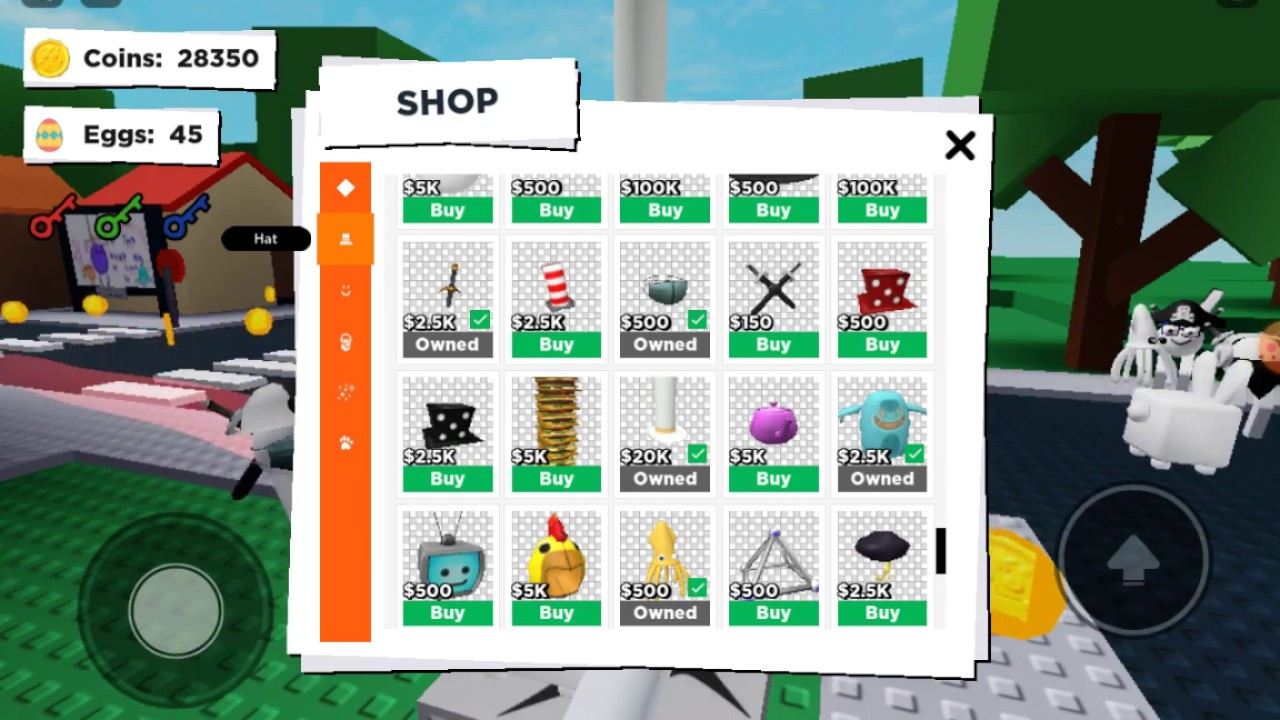 How to get the tall hat in eg (20k+ coins needed) 