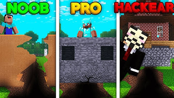 Minecraft - NOOB vs. PRO. HACKER - Earthquake Base Survival!