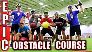 EPIC OBSTACLE COURSE IN GIANT SPORTS COMPLEX!!