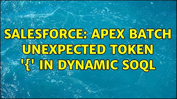 Salesforce: Apex Batch Unexpected token 
