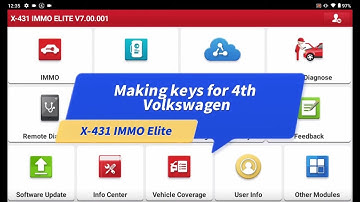 VW 4th Generation All Keys Lost Matching with LAUNCH X431 IMMO Elite- launchx431.fr