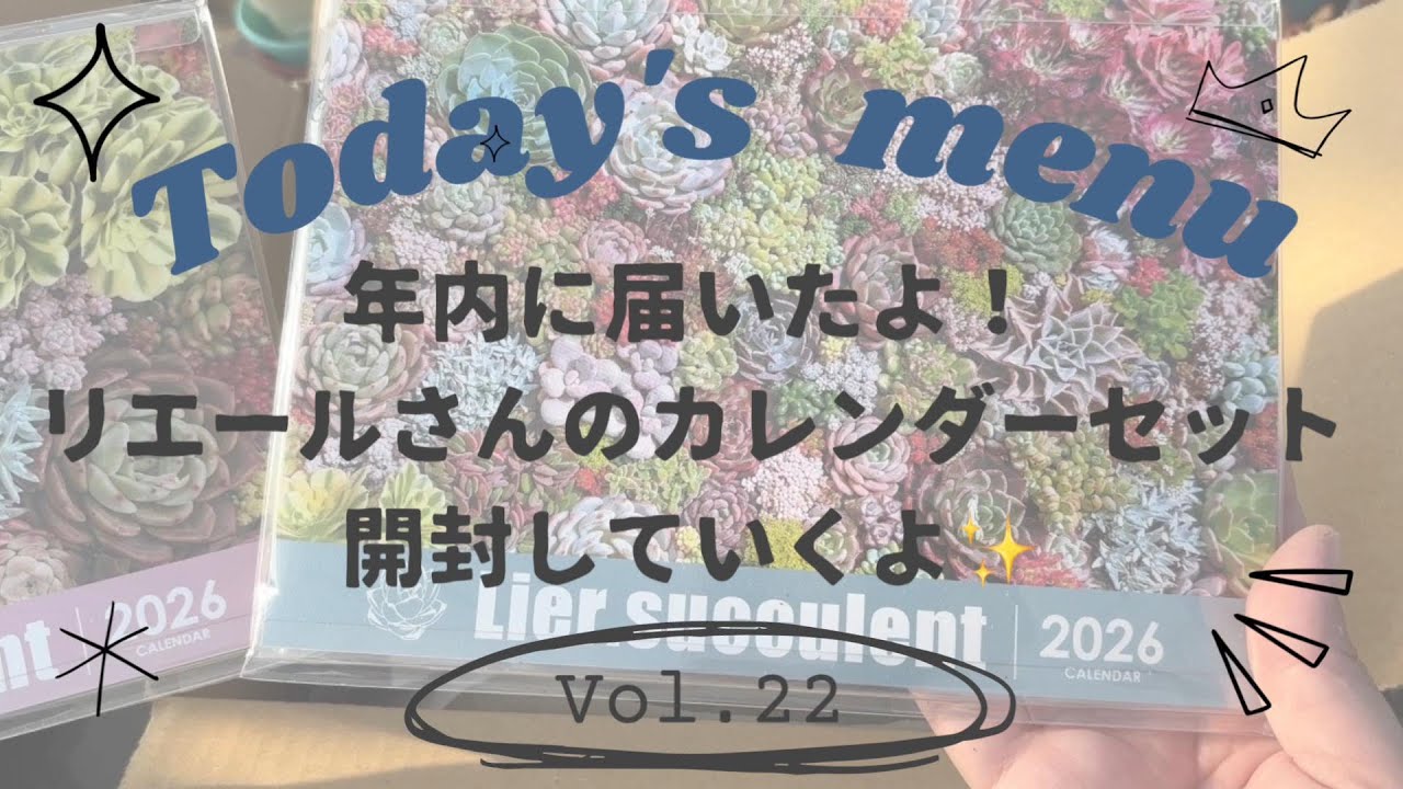 【Vol.22】年内に届いたよ！リエールさんのカレンダーセット開封していくよ✨