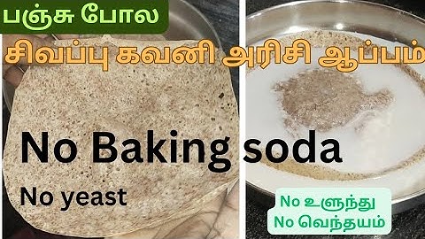 No உளுந்து No வெந்தயம் ஆனால் பஞ்சு போல சிவப்பு கவனி அரிசி ஆப்பம் / Appam batter/Appam recipe tamil