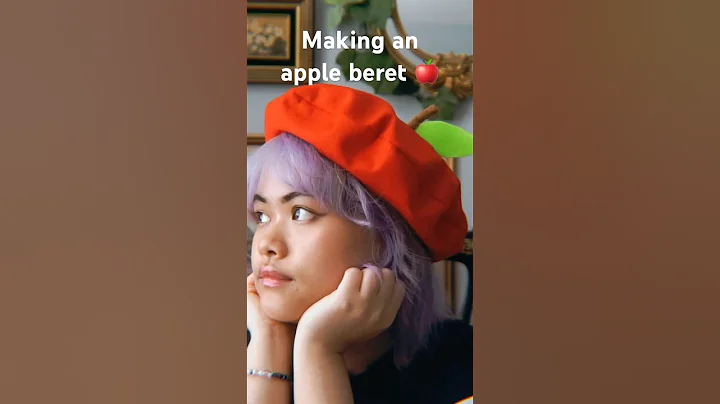 DIY | making an apple beret 🍎 a super quick, adorable project :’) #sewingtutorial #craftshorts