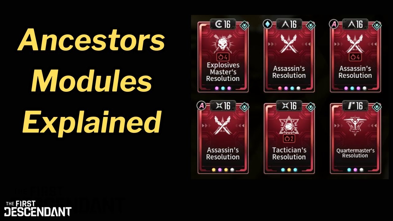 Объяснение модулей «Первый потомок — предки»