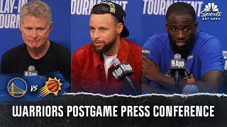 Steve Kerr, Steph Curry and Draymond Green react to season-ending loss to Suns | NBC Sports Bay Area