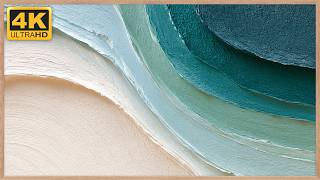 Teal & Ocean Blue Wave Abstract Art for TV | 4K Ambient Wall Art | 2 Hours screenshot 3