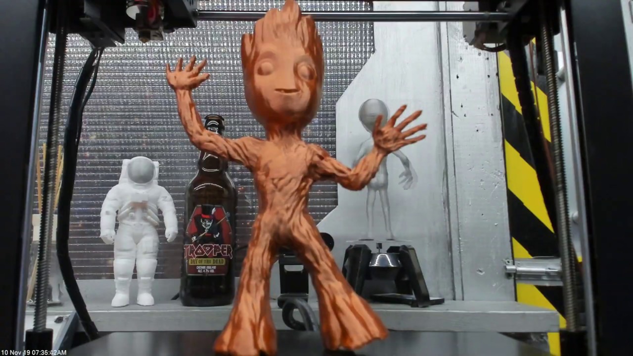 3d Printing Baby Groot - YouTube
