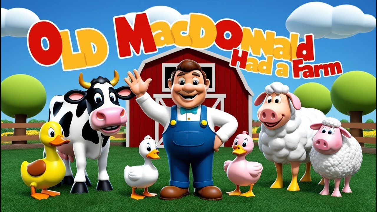 Old MacDonald Had a Farm | 3D Animated Nursery Rhyme for Kids | Fun ...