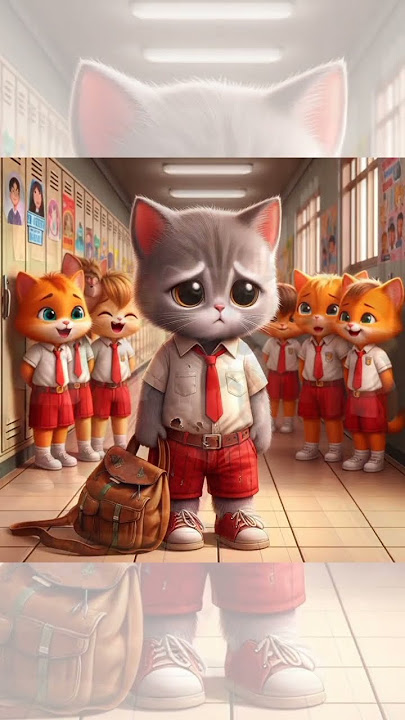 Kucing sedih miaw miaw | Luka di Sekolah #cat #ai #miaw #sad #kucing #sedih #catlover #fyp