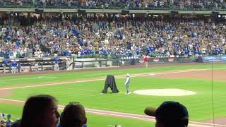 Bob Uecker First Pitch on Uecker Day Celebration of 50 Years as Brewers Broadcaster