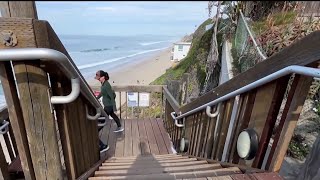 Encinitas beach staircase closes as refurbishing begins for popular access spot | NBC 7 San Diego