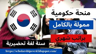 Korean Scholarship 2021| منحة الحكومة الكورية لجميع الطلاب وبدون لغة