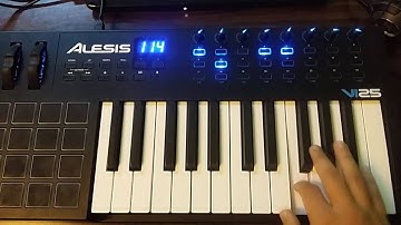 Alesis vi25 midi keyboard controller - looping and drum pad action