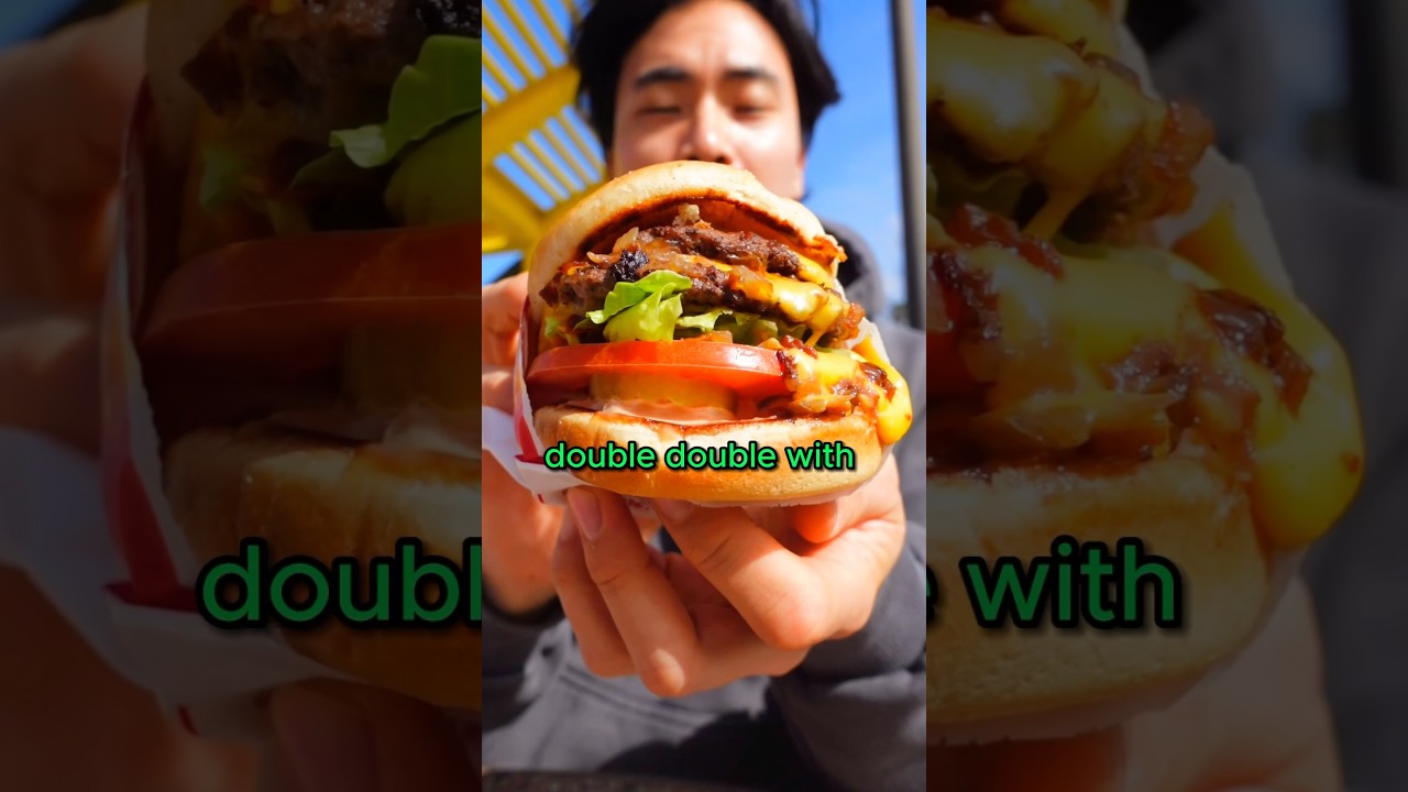 Is it Best In-N-Out order?!🤤🤤 #americanfood #food #burger #innout