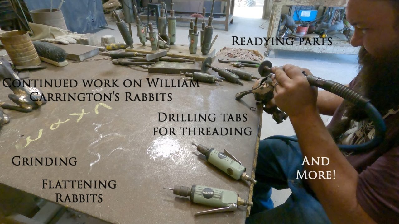 July 2, 2024 - Continued work on William Carrington's Rabbits, grinding ...