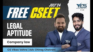 FREE CSEET Legal Aptitude Online Classes (Lec 13) | FREE CSEET LIVE Batch July 24