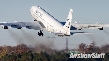 Rare 707 Tanker! - Civil and Military Aircraft Spotting - Wilmington (KILM) - November 2025