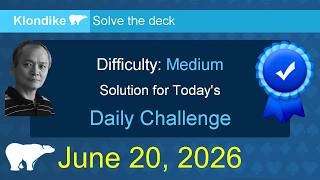 Microsoft Solitaire Collection: Klondike - Medium - June 20, 2026