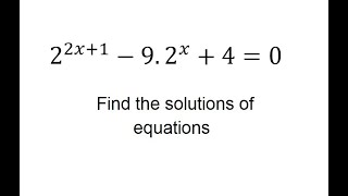 Algebra Help: Find the solution of x:  2^(2x+1)-9.2^x+4=0 screenshot 4