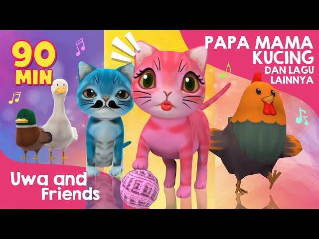 Papa Mama Kucing, Kukuruyuk, Potong Bebek Angsa, dan Lagu Lainnya - 90 Menit Lagu Anak Indonesia class=