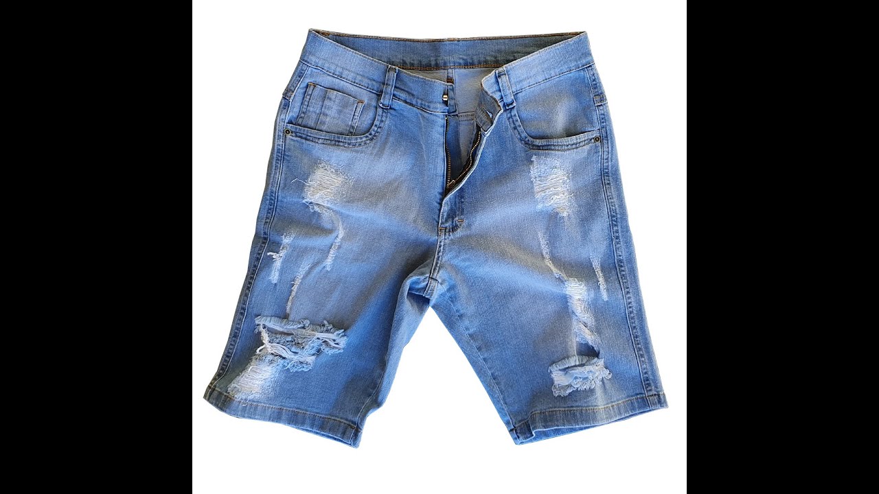 shorts masculino rasgado