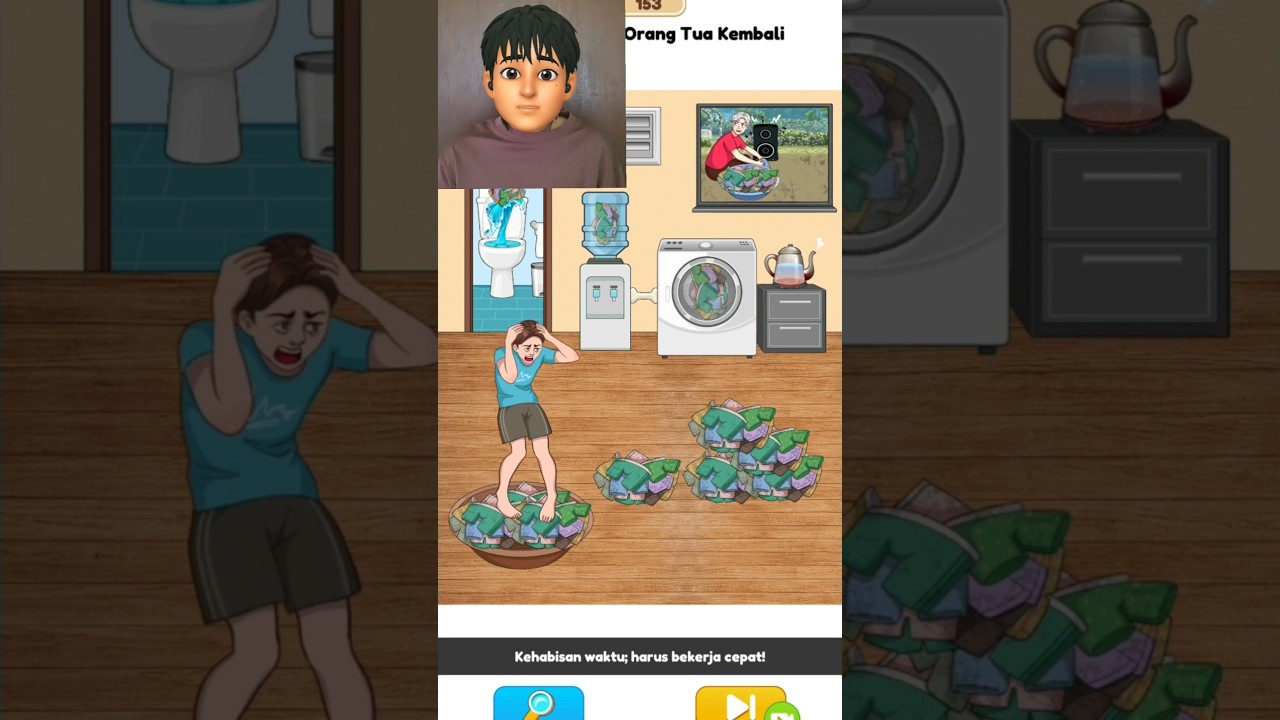 #SHORTS | Bantu Menyelesaikan Cucian Sebelum Orang Tuanya Datang! | Annoying Puzzle