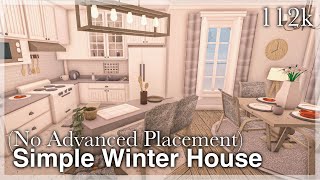 Bloxburg - Simple Winter House Speedbuild (no advanced placement) | full tour   interior