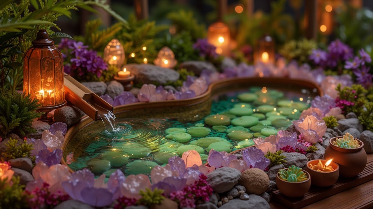 Soothing Piano Music for Deep Sleep | Relaxing Zen Garden Ambiance & Peaceful Water Flow