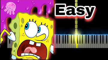 SpongeBob Adventures: In a Jam Theme Song (Easy Piano Tutorial)