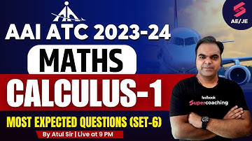 AAI ATC Maths Lecture 2023 | Calculus-1| AAI ATC Maths Playlist | AAI ATC Mathematic By Atul Sir