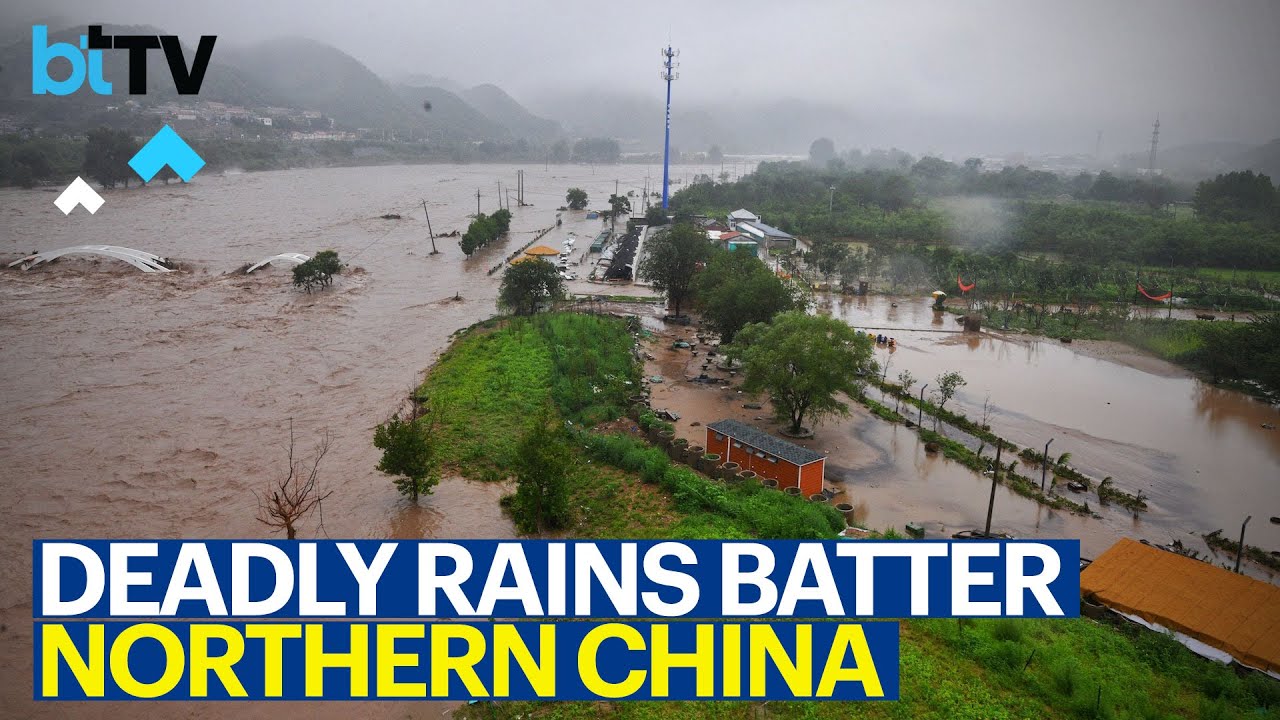 Beijing Rains Heaviest Since Records Began 140 Years Ago - YouTube