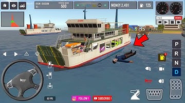 IDBS Bus Simulator | Bus Transport By Ship - I found Dead Body On Water