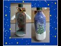 Botella Navideña Decoupage inverso - Diy - Reciclaje