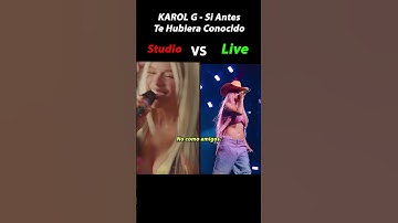 Thumbnail of KAROL G - Si Antes Te Hubiera Conocido | Studio VS Live