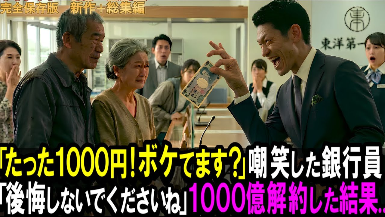 昼前の銀行で、番号札を握ったその瞬間、支店長が私の前に立ちはだかりました。「千円で銀行に来るかね。こういう小口客のせいで、大事なお客様を失った」と。孫が初めて働いて稼いだ大事な千円を預かりに来ただけなのに、妻の手が震えていました。四十年、何も持たない青年から一つの会社を築き、それでも一番大切にしてきたのは、人を見た目で判断しないことでした。私は静かに胸の内ポケットへ手を伸ばし、あの通帳を取り...