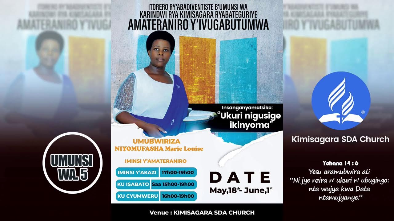 AMATERANIRO Y'IVUGABUTUMWA | UMUNSI 5 by NIYOMUFASHA Marie Louise