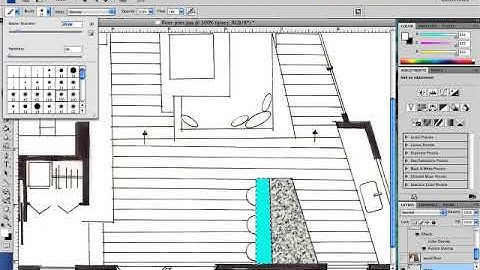 Photoshop Floor Plan create glass texture
