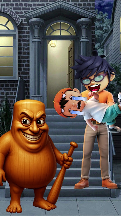 Boboiboy Cries So Much When Chased by Tung Tung for Sahur, Finally Carried by Fang! #animation #c...