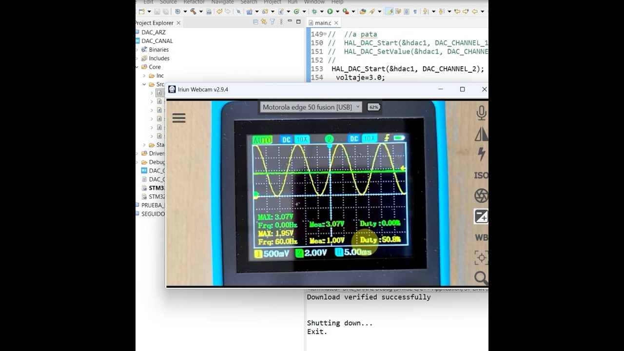 CURSO STM32 CLASE 145. UTILIZANDO EL DAC MODO SIMPLE Y DMA