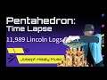 Pentahedron time lapse  an accelerated construction of 11989 lincoln log structure