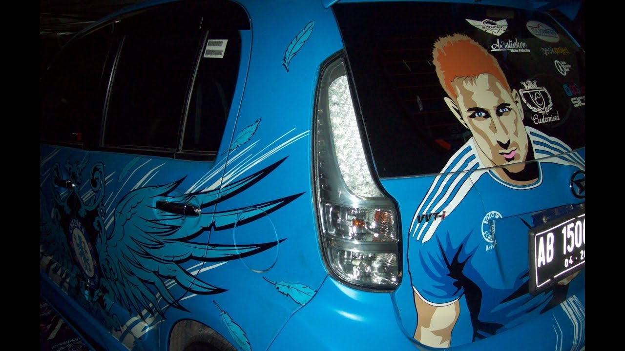 Modifikasi Daihatsu Sirion Full Cutting Sticker Chelsea FC YouTube